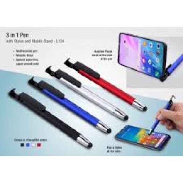 3 IN 1 PEN WITH STYLUS AND MOBILE STAND